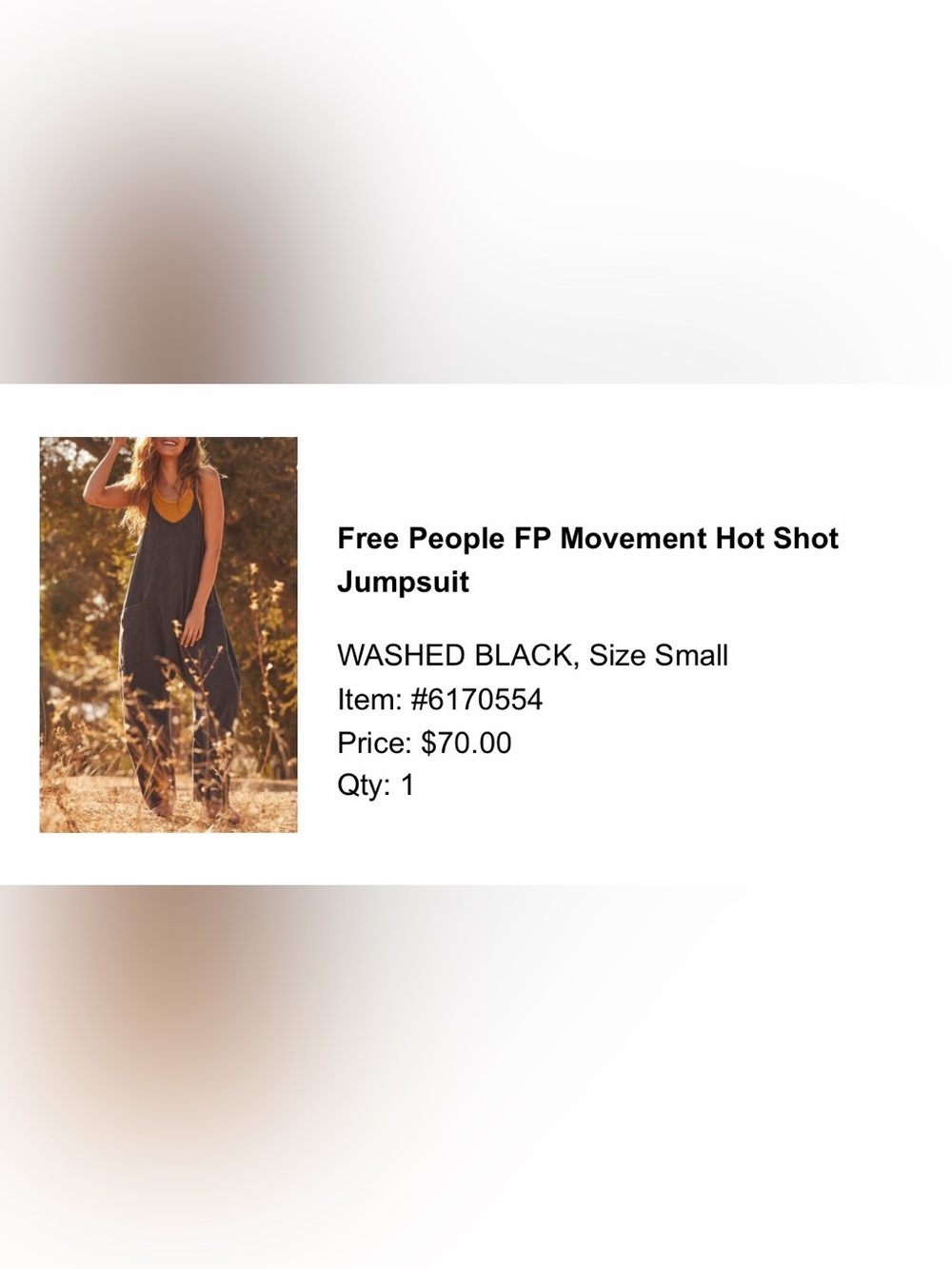 Free People FP Movement Hot Shot
Jumpsuit, Washed Black, S - Picture 4 of 7